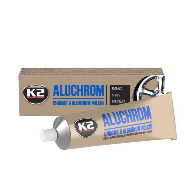 K2 Autochrome Nettoyant Chrome Et Aluminium 120G