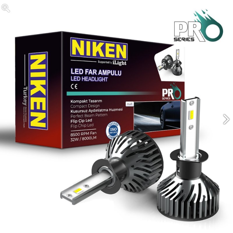Kit d'éclairage phare xénon H1 led effet foudre niken pro