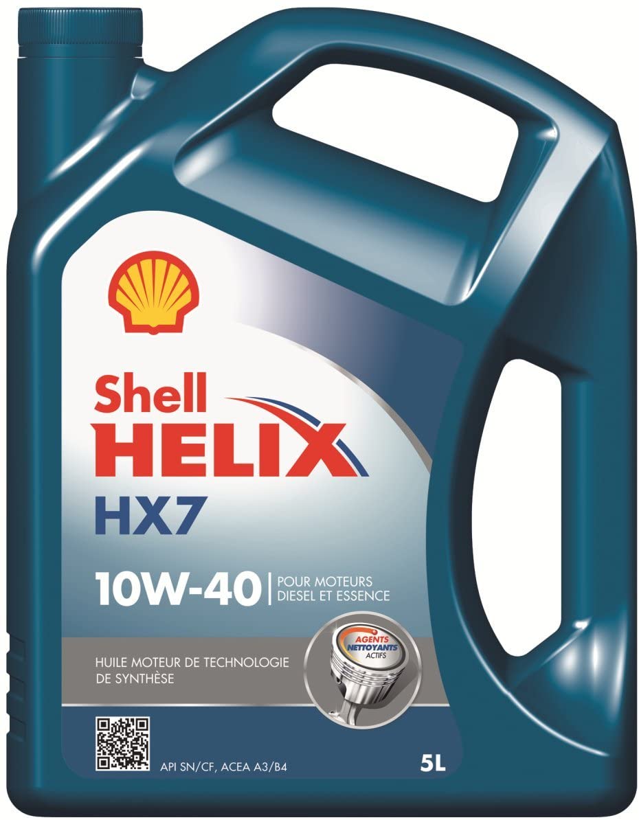 Shell - Huile Moteur Semi-Synthétique 10W-40 Helix HX7 5Litres