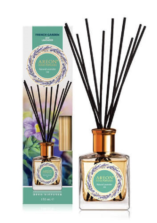 Areon Diffuseur de Parfum à bâtonnets French Garden et Lavande - 150ml