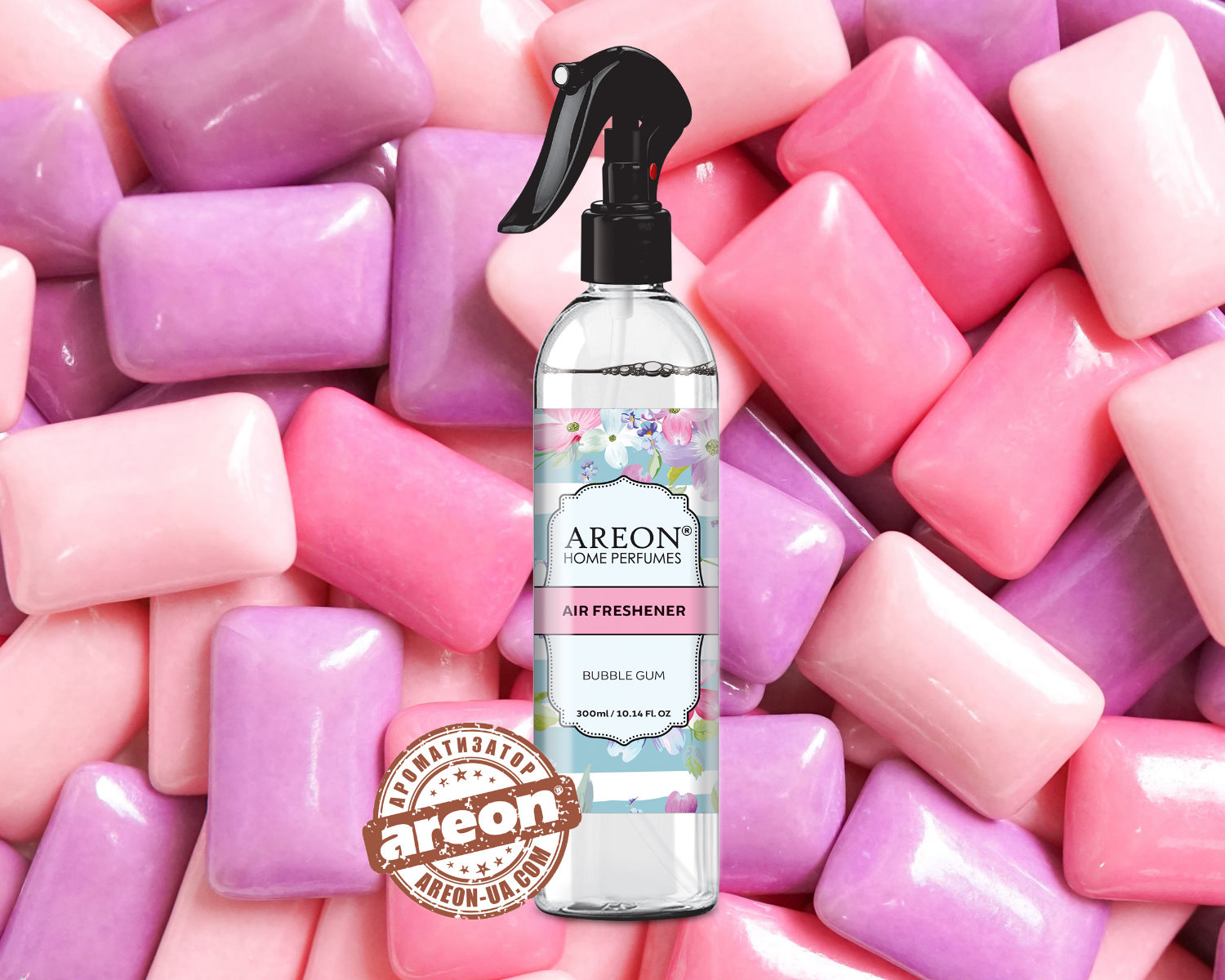 Areon Spray désodorisant 300ml - Bubble Gum